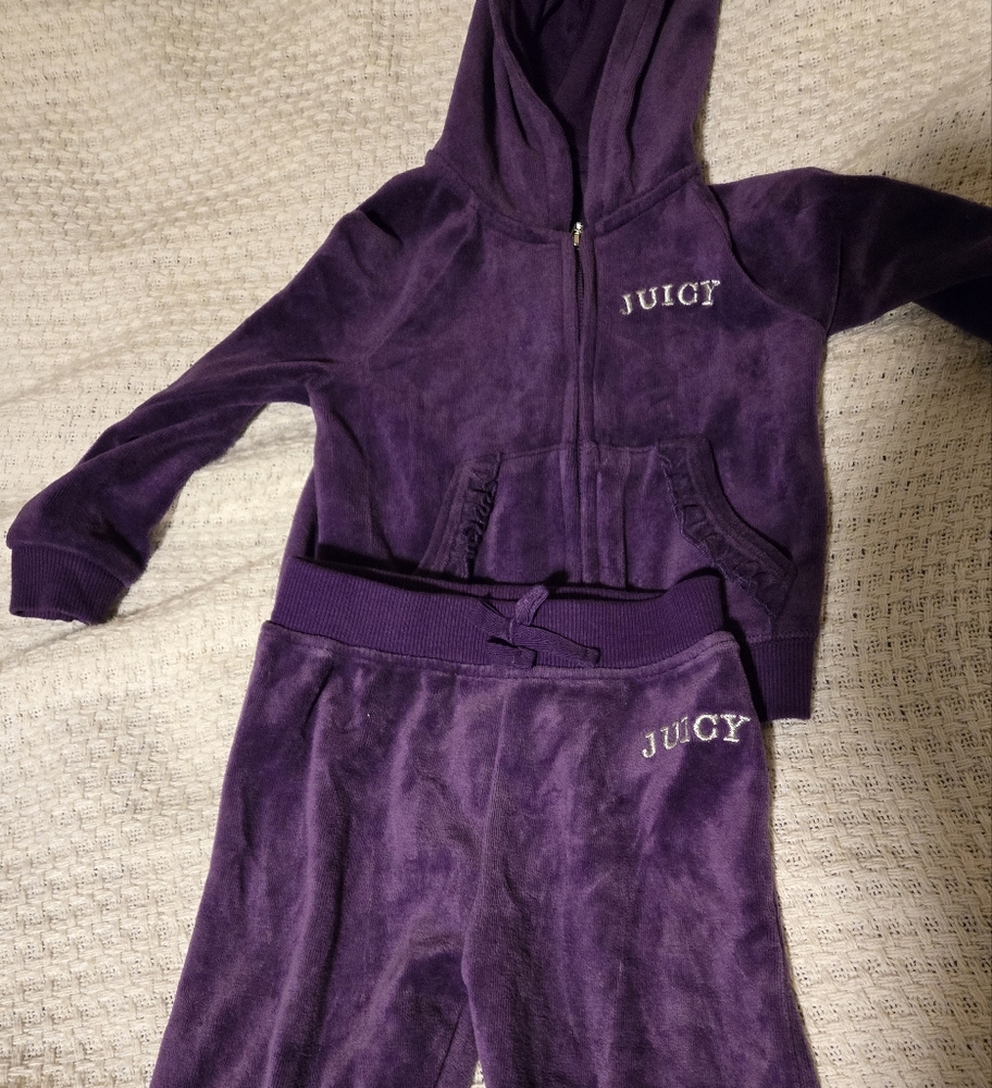 EUC Toddler Velour track suit